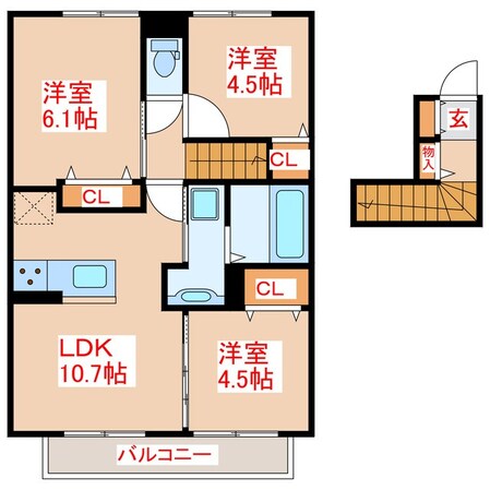 リバーヴュー伊集院の物件間取画像